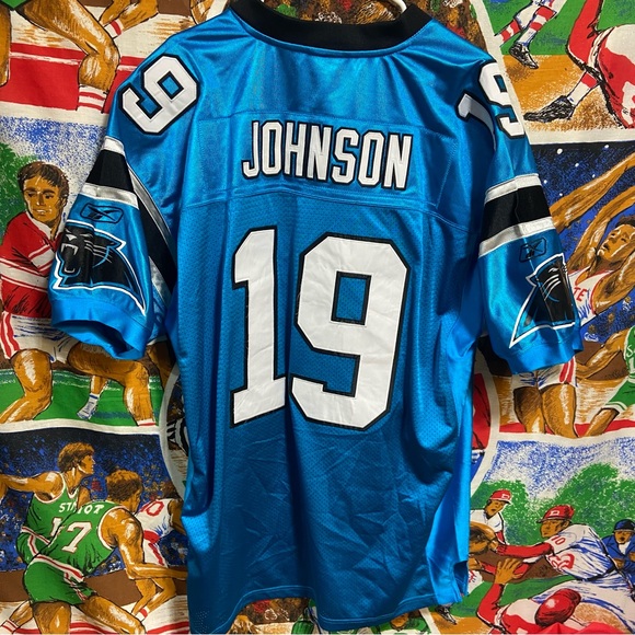 Vintage Reebok Carolina Panthers Keyshawn Johnson Football Jersey - Picture 2 of 9